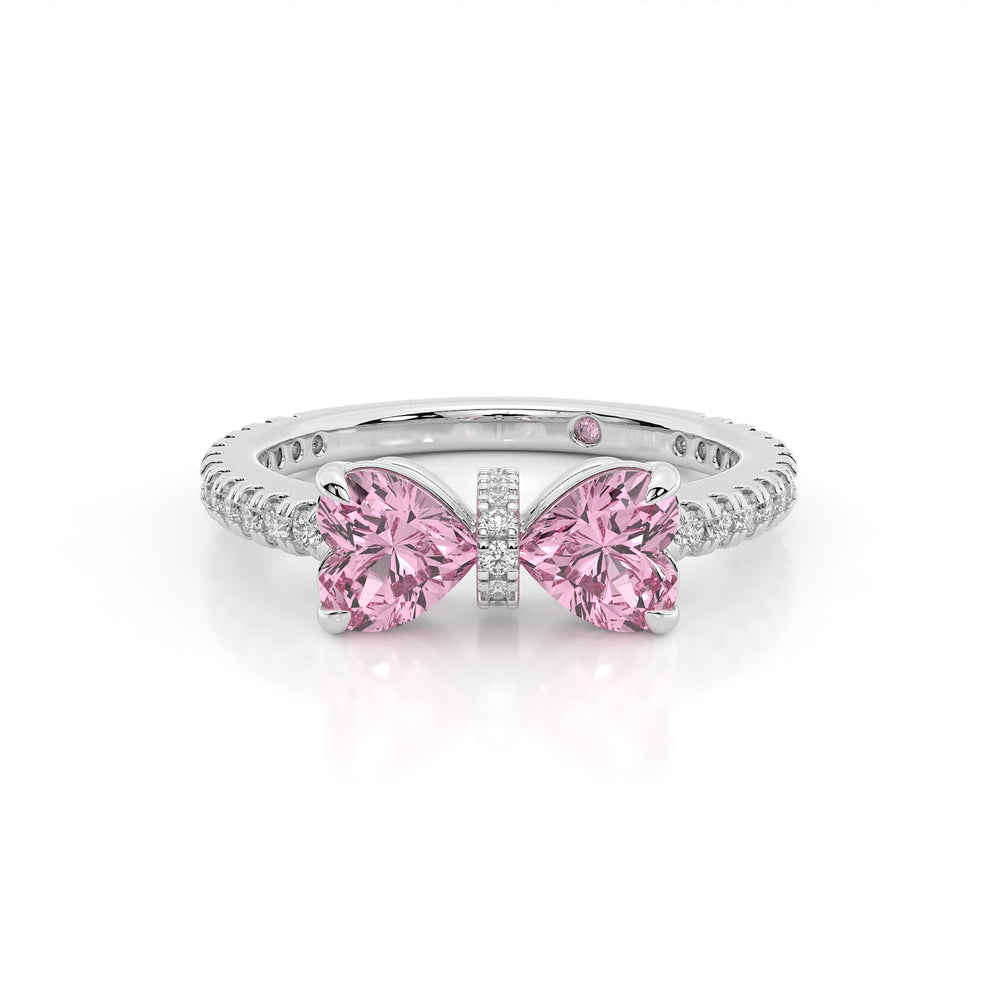 925 sterling Pink Heart Rings