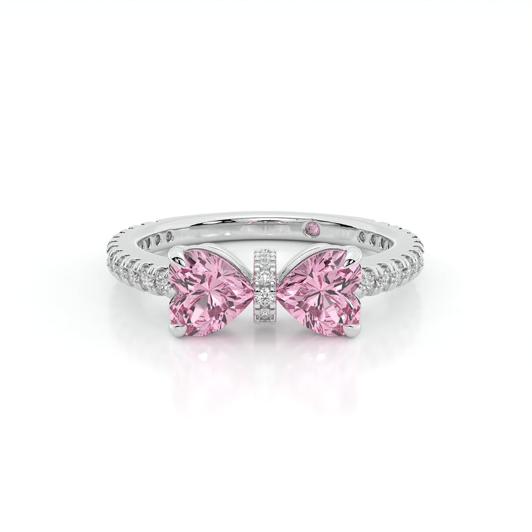 925 sterling Pink Heart Rings