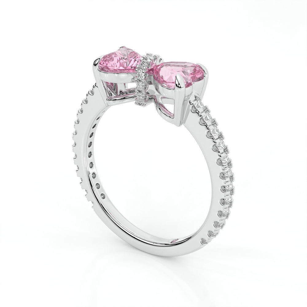 925 sterling Pink Heart Rings