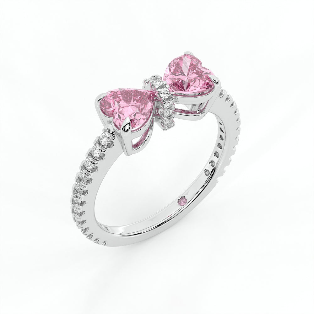 925 sterling Pink Heart Rings