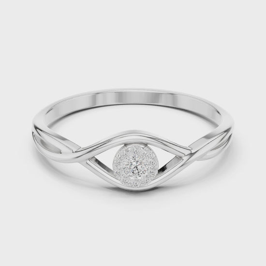 twisted infinity frame ring for woman