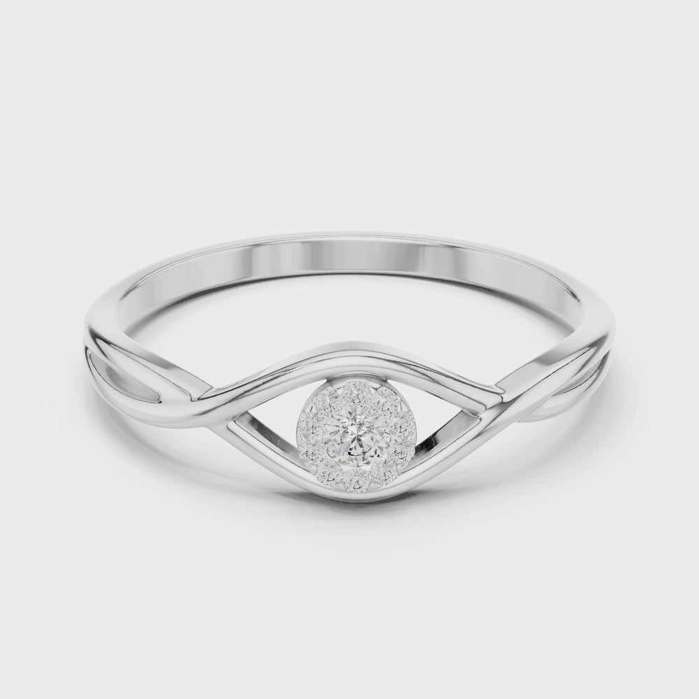twisted infinity frame ring for woman