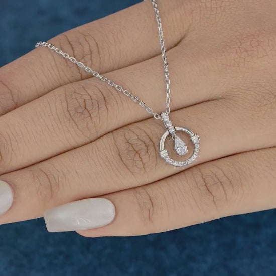 925 sterling silver Dancing Diamond Necklace