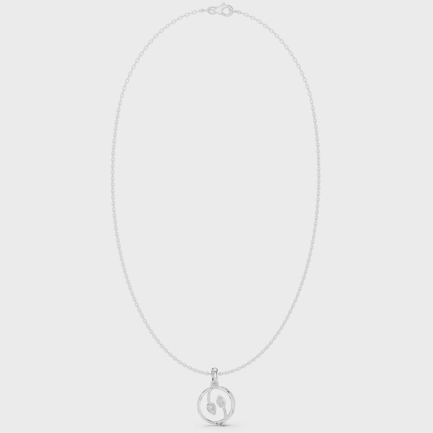 Swirl Knot Diamond Pendant Necklace