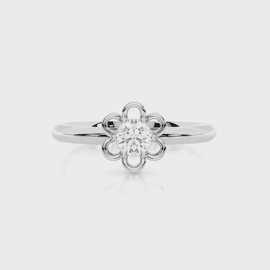 925 sterling silver Flower Stud Rings for women India
