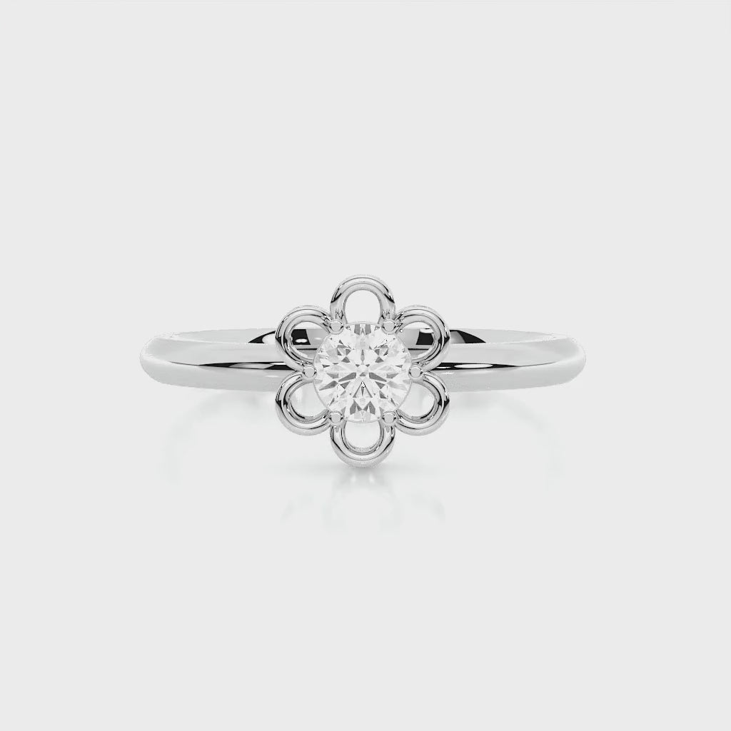 925 sterling silver Flower Stud Rings for women India