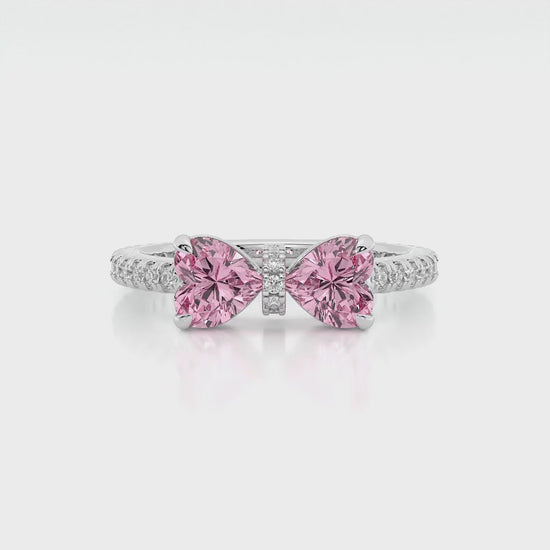 925 sterling Pink Heart Rings