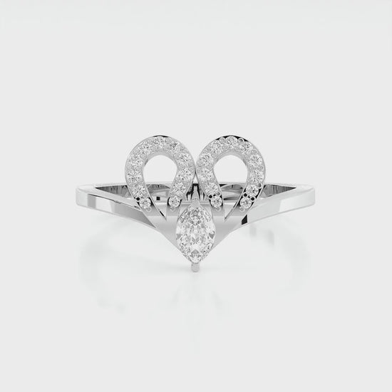925 sterling Heart Diamond Rings