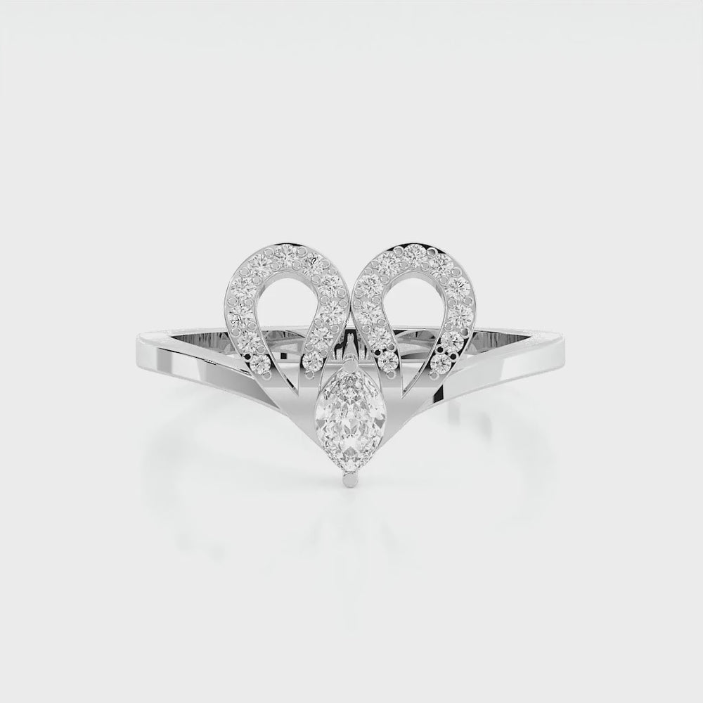 925 sterling Heart Diamond Rings
