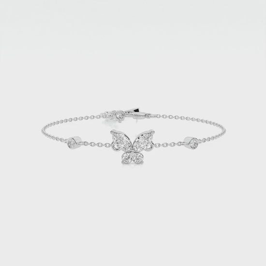 925 sterling Butterfly Diamond Bracelets