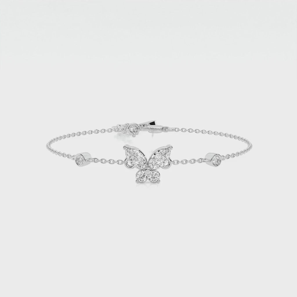 925 sterling Butterfly Diamond Bracelets