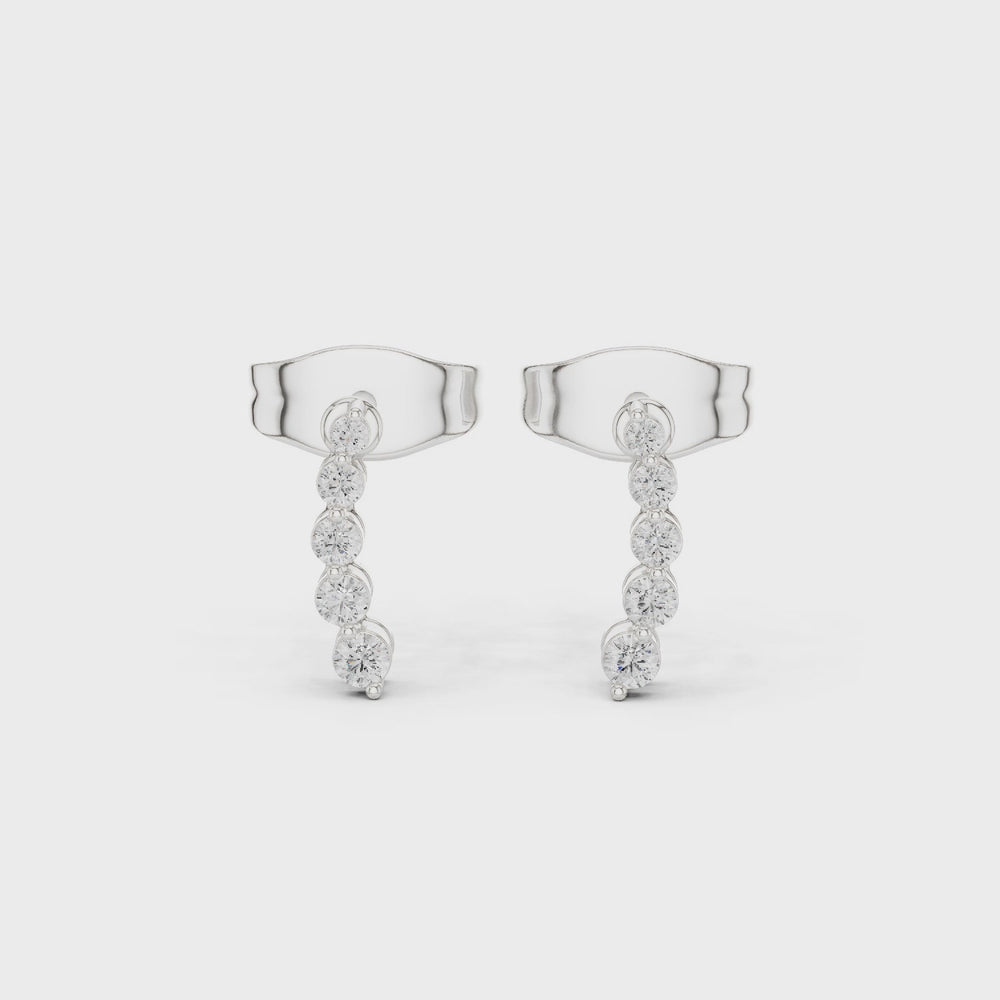 zara drop earrings for women with graduating stone line