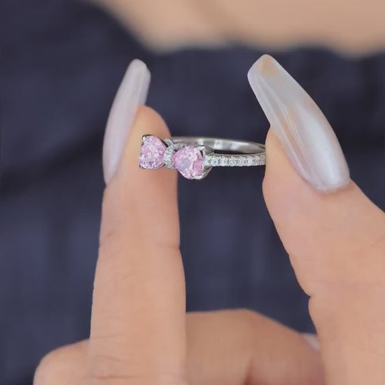 925 sterling Pink Heart Ring
