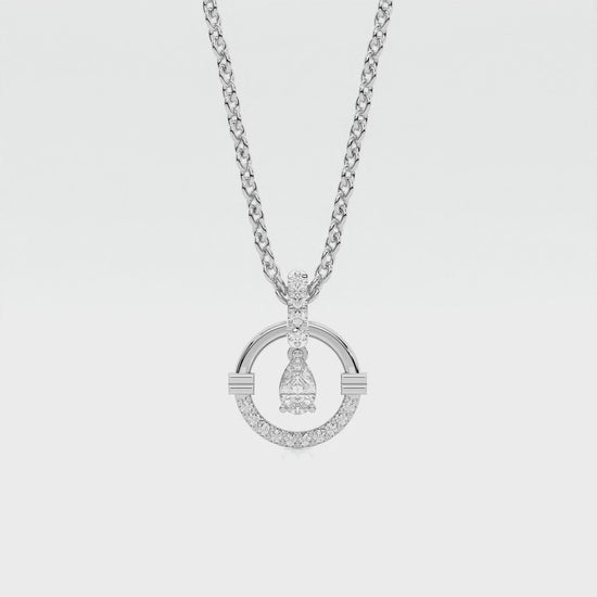 925 sterling silver Dancing Diamond Necklaces