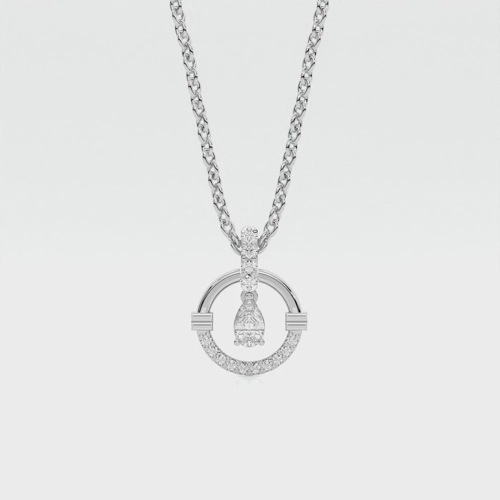 925 sterling silver Dancing Diamond Necklaces