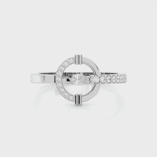 925 sterling silver Dancing Diamond Rings