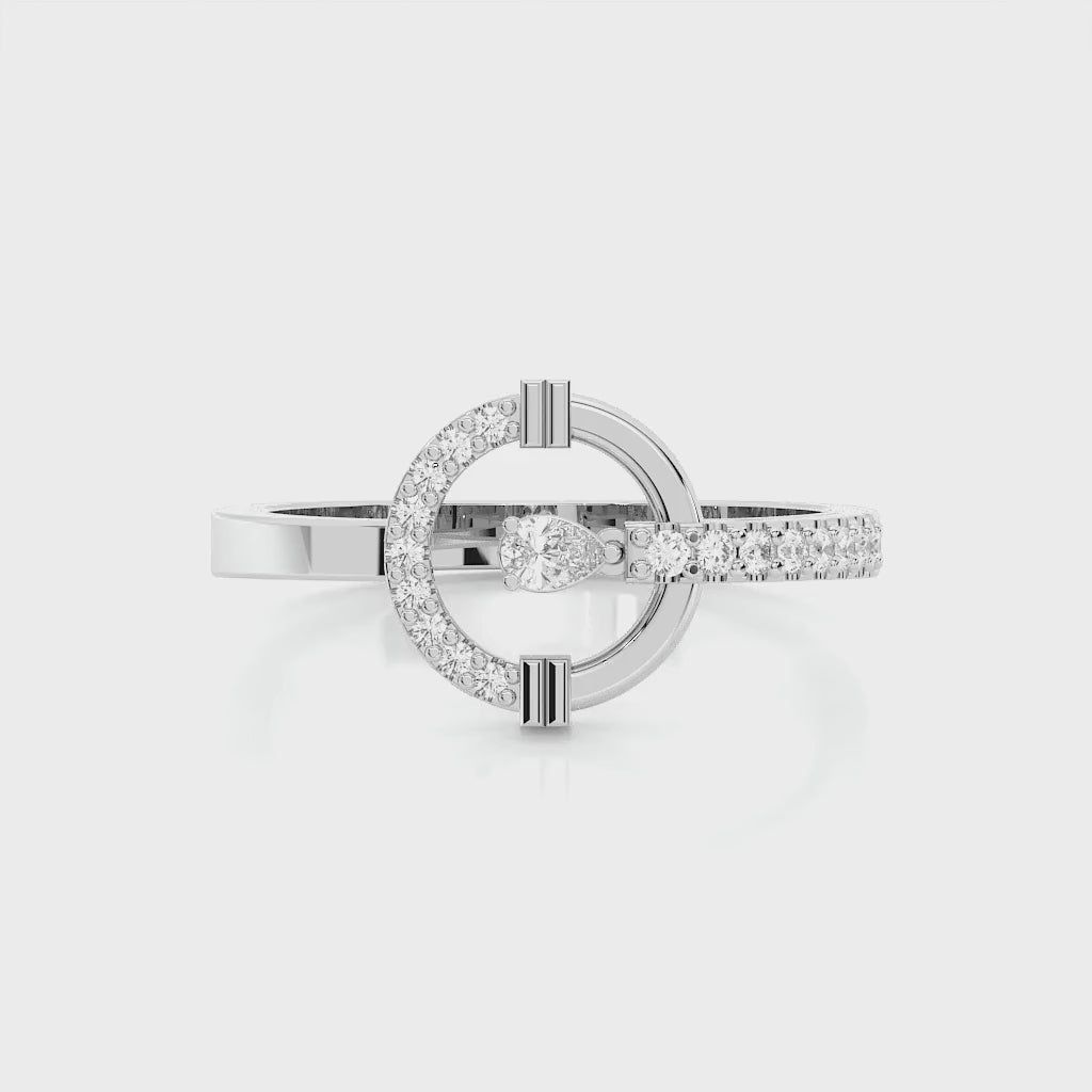 925 sterling silver Dancing Diamond Rings