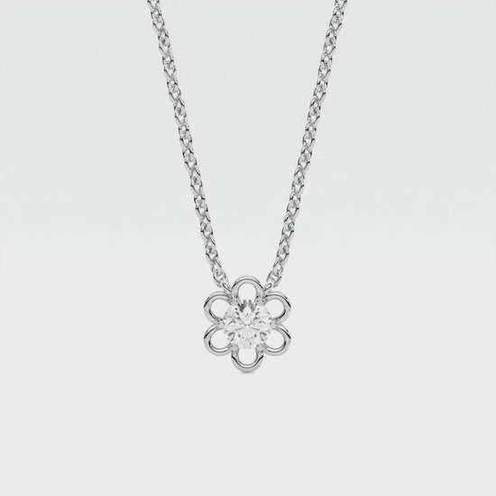 925 sterling silver Flower Stud Necklaces for women India