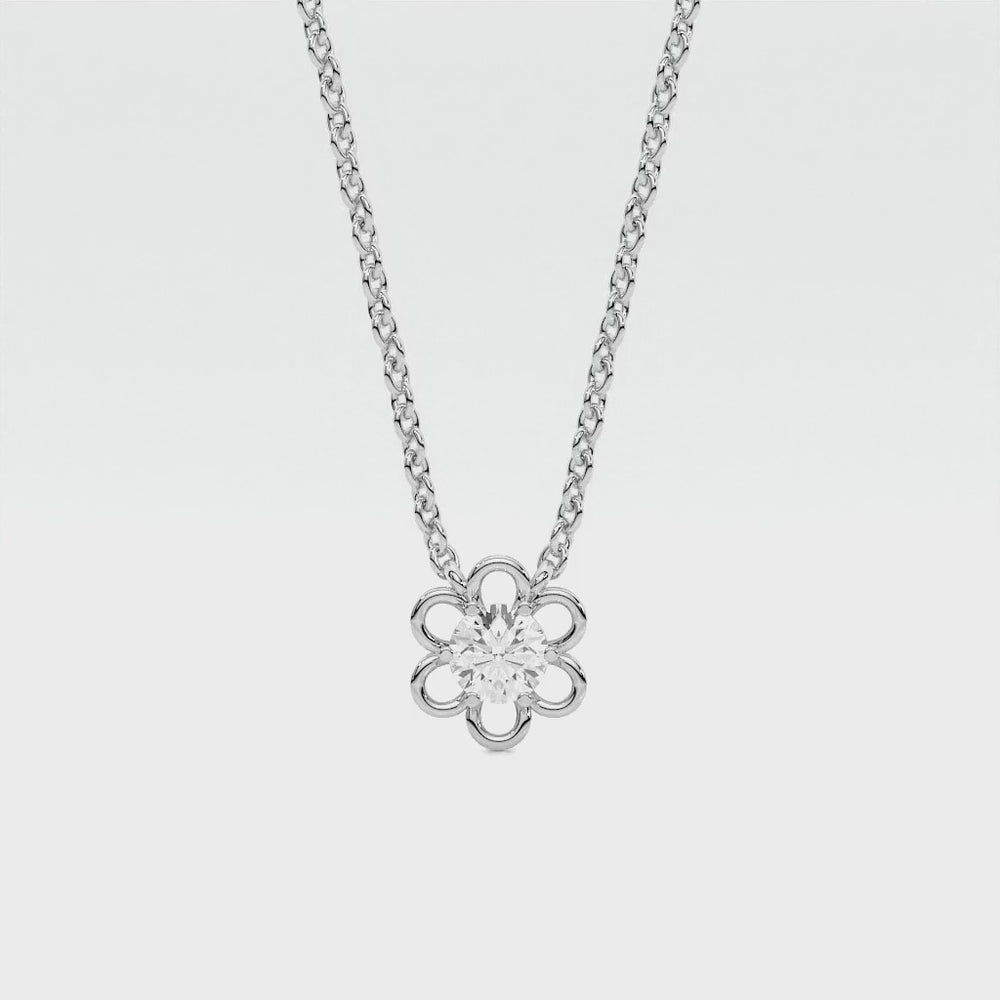 925 sterling silver Flower Stud Necklaces for women India
