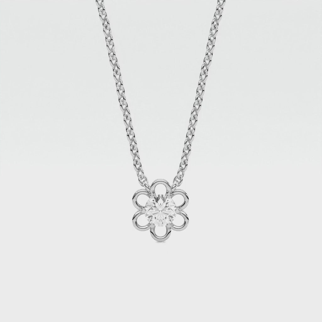 925 sterling silver Flower Stud Necklaces for women India