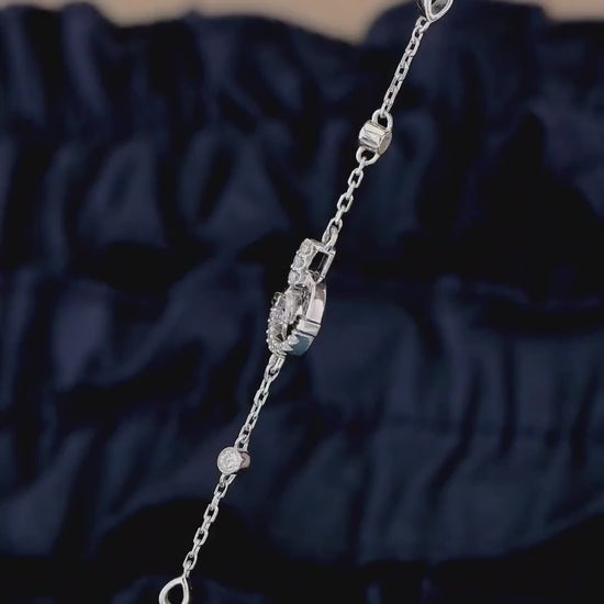 925 sterling silver Dancing Diamond Bracelet