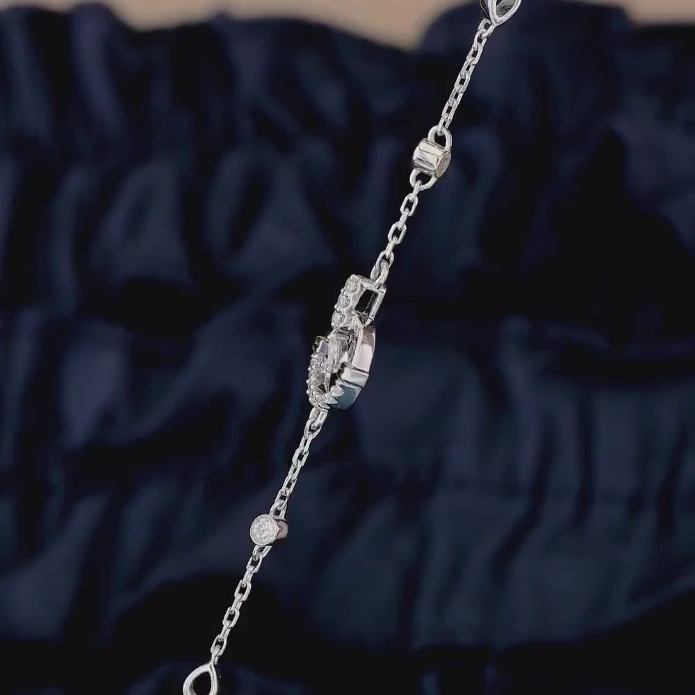 925 sterling silver Dancing Diamond Bracelet