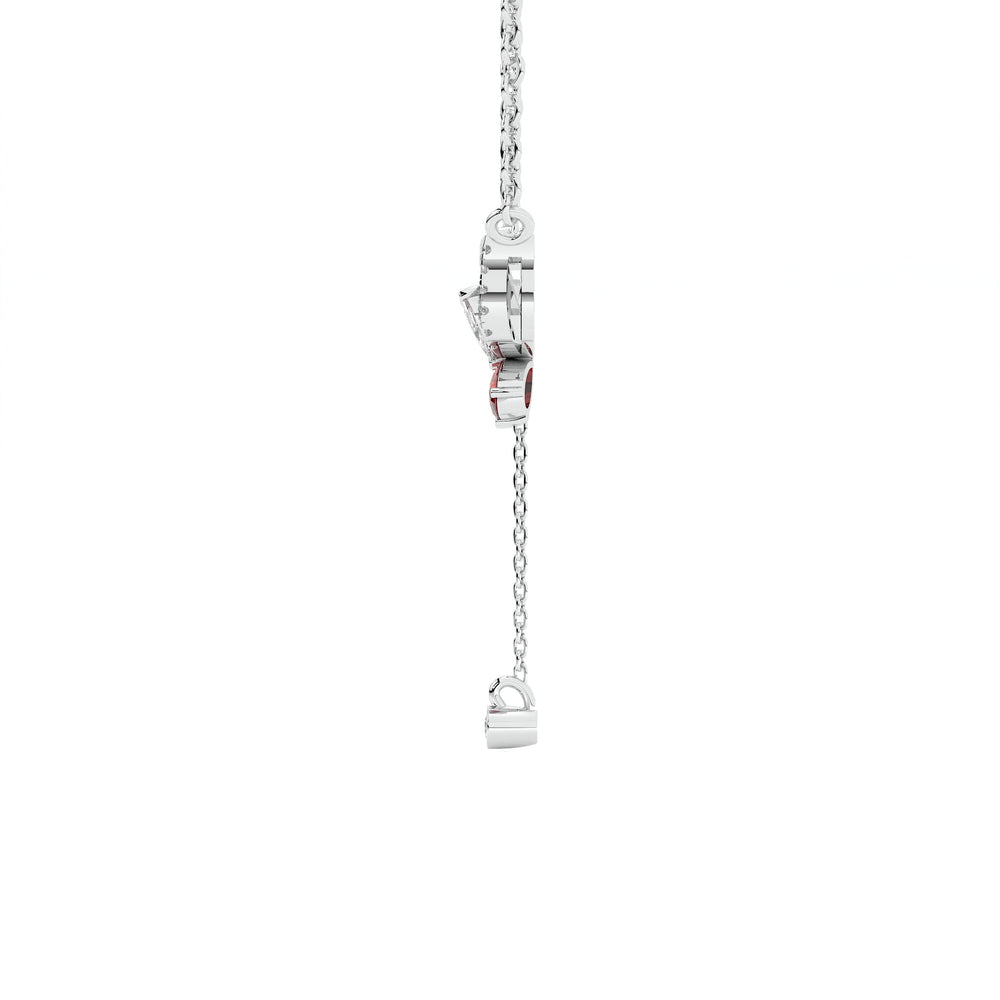 925 sterling silver Butterfly Necklaces with Red Stone for women India