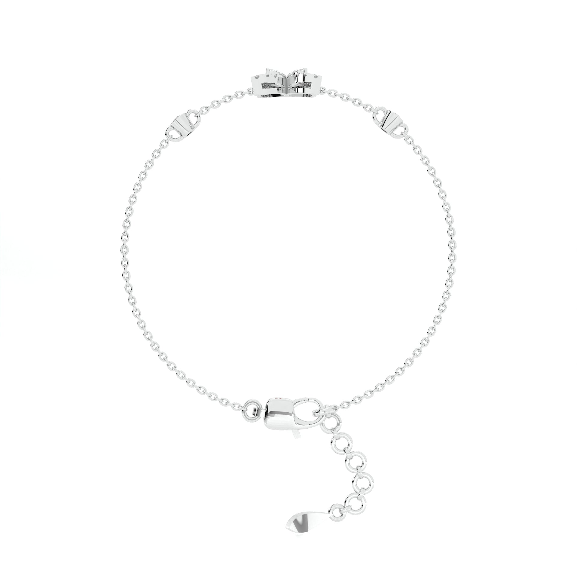 925 sterling silver butterfly bracelets with red stone for women India