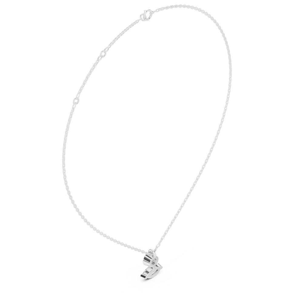 Round and marquise duo diamond pendant necklace