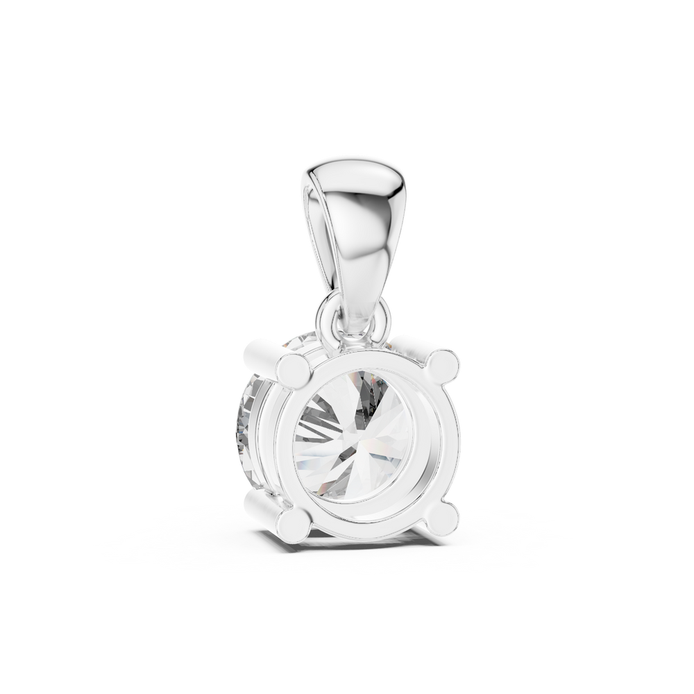 Round Brilliant Solitaire Diamond Pendant Necklace