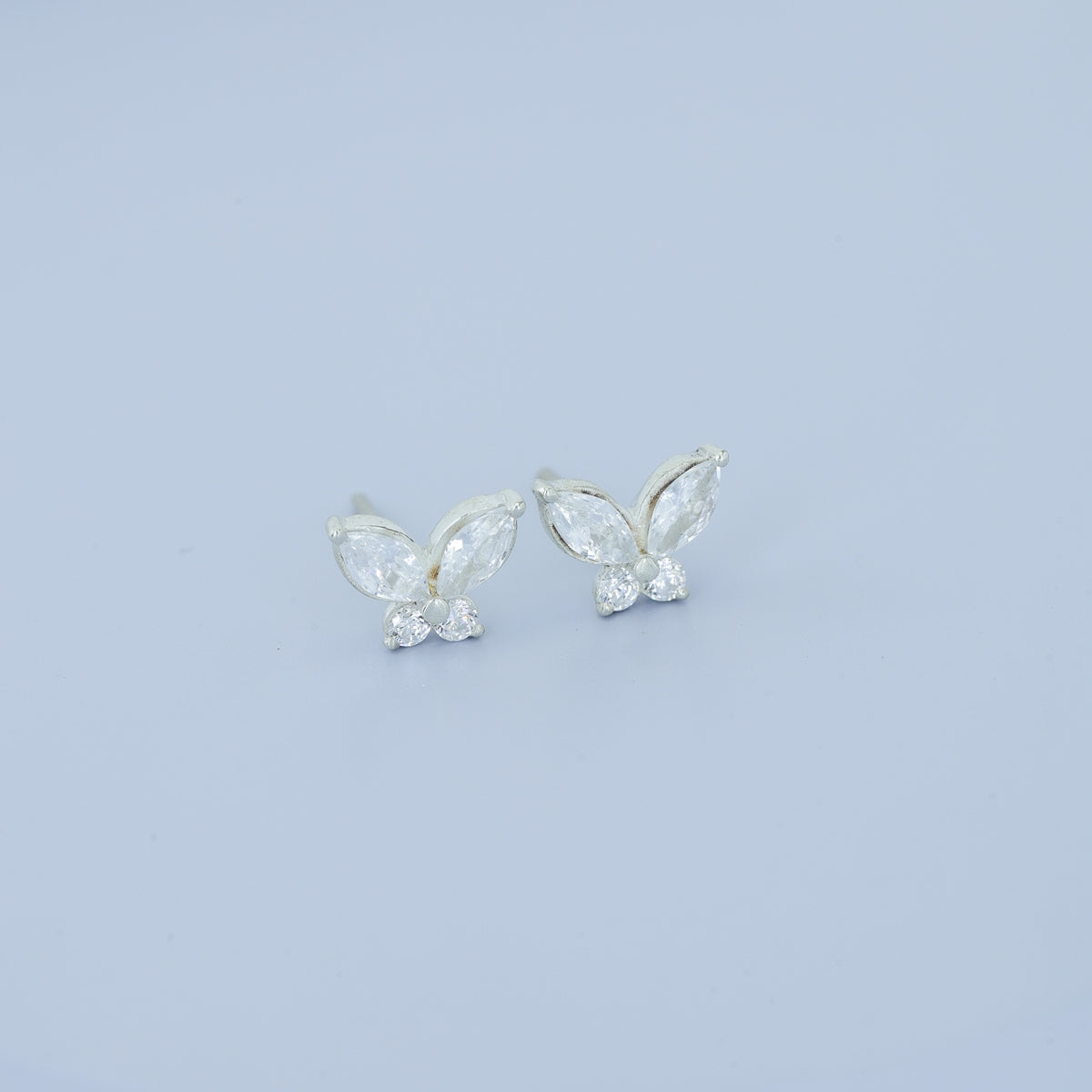 925 sterling Butterfly Diamond Earrings