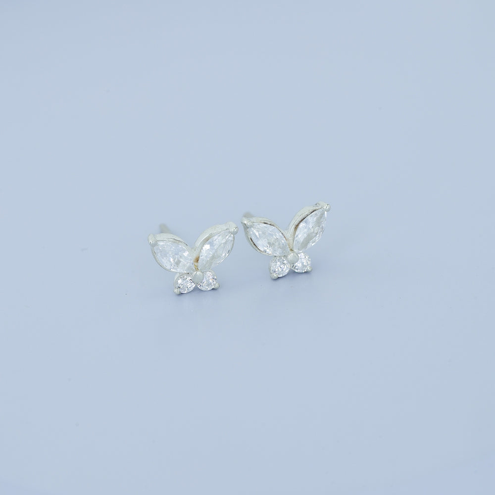 925 sterling Butterfly Diamond Earrings
