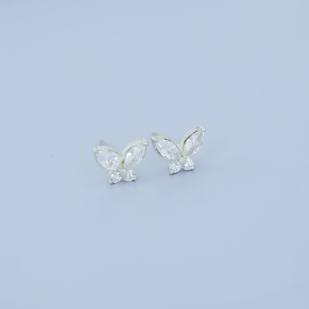 925 sterling Butterfly Diamond Earrings