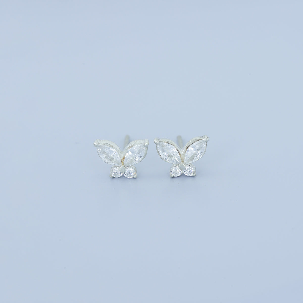 925 sterling Butterfly Diamond Earrings