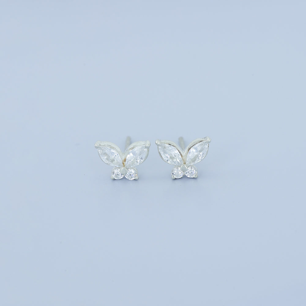 925 sterling Butterfly Diamond Earrings
