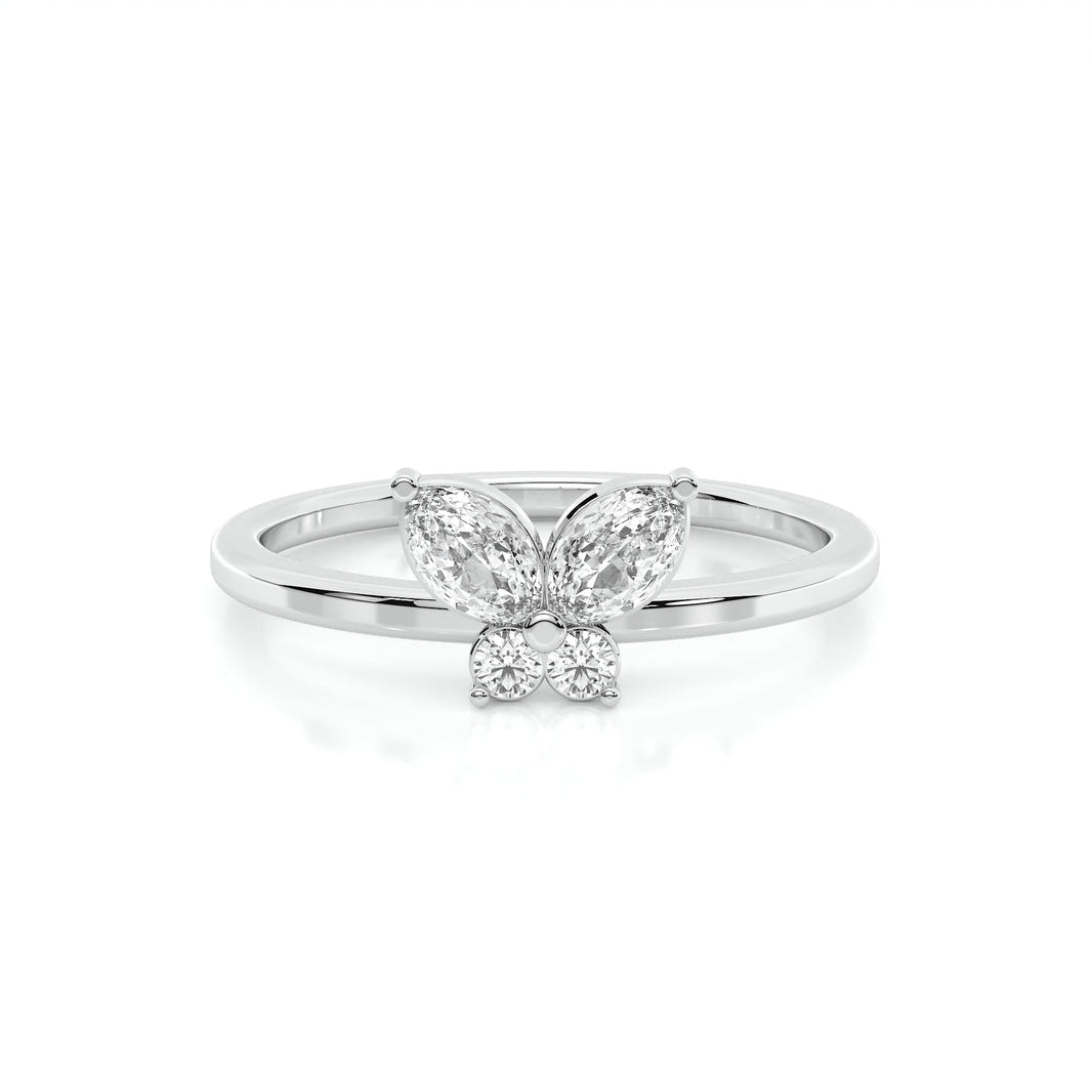 925 sterling Butterfly Diamond Rings