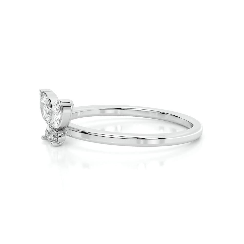 925 sterling Butterfly Diamond Rings