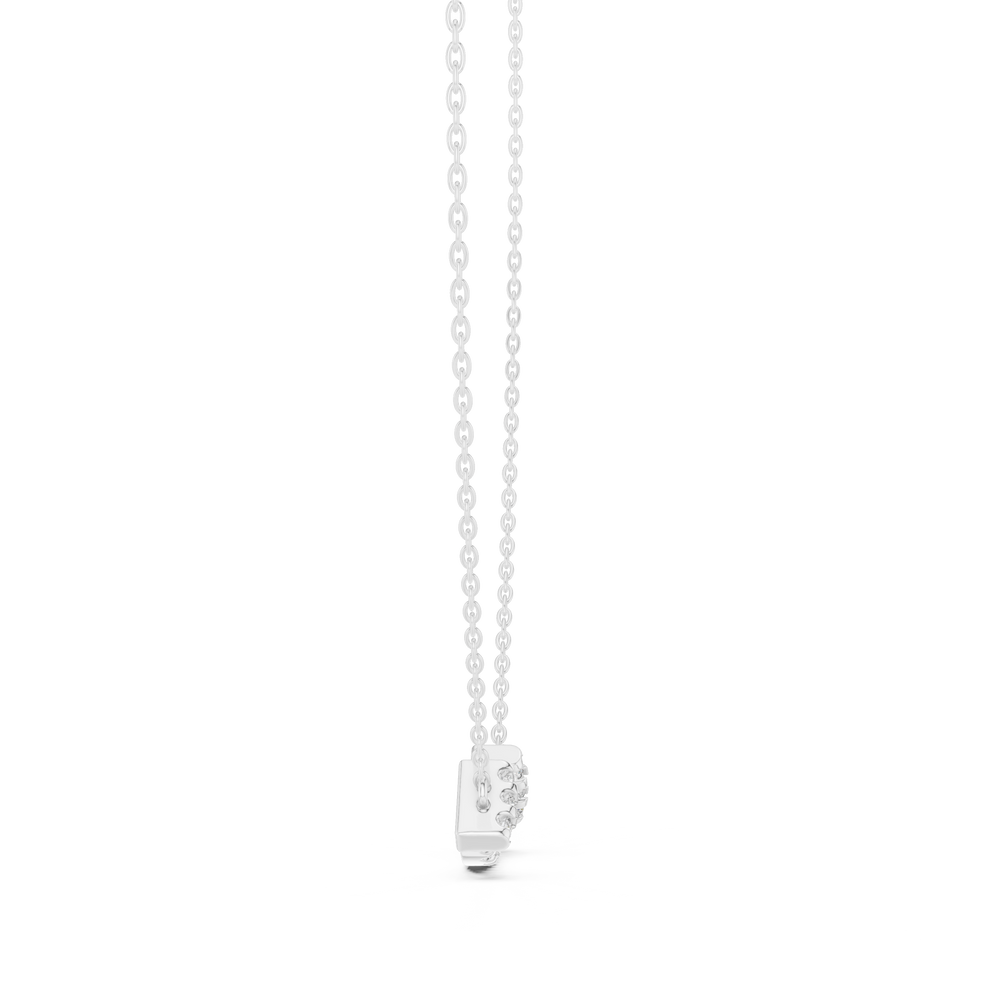 Smile bar pave diamond pendant necklace with T-end design