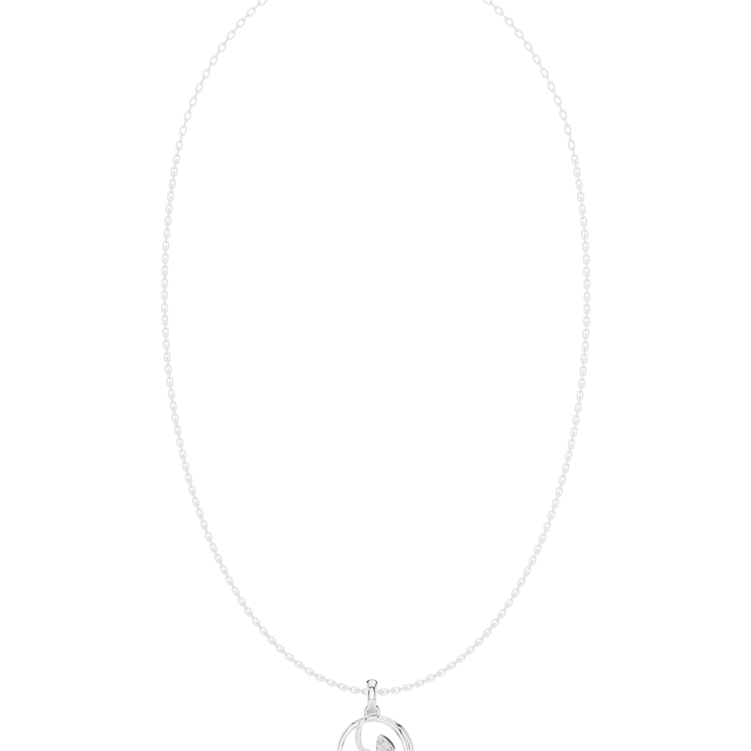Swirl Knot Diamond Pendant Necklace