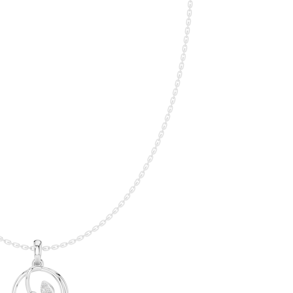 Swirl Knot Diamond Pendant Necklace
