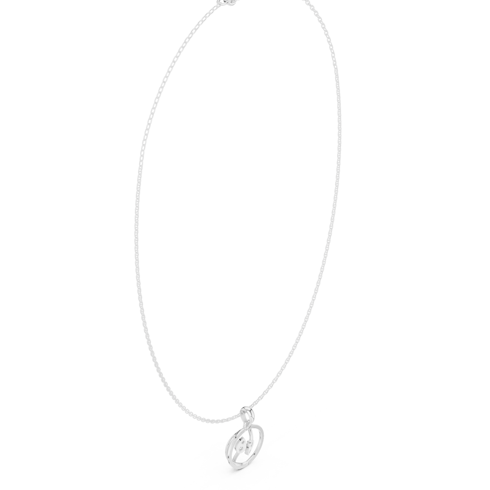 Swirl Knot Diamond Pendant Necklace