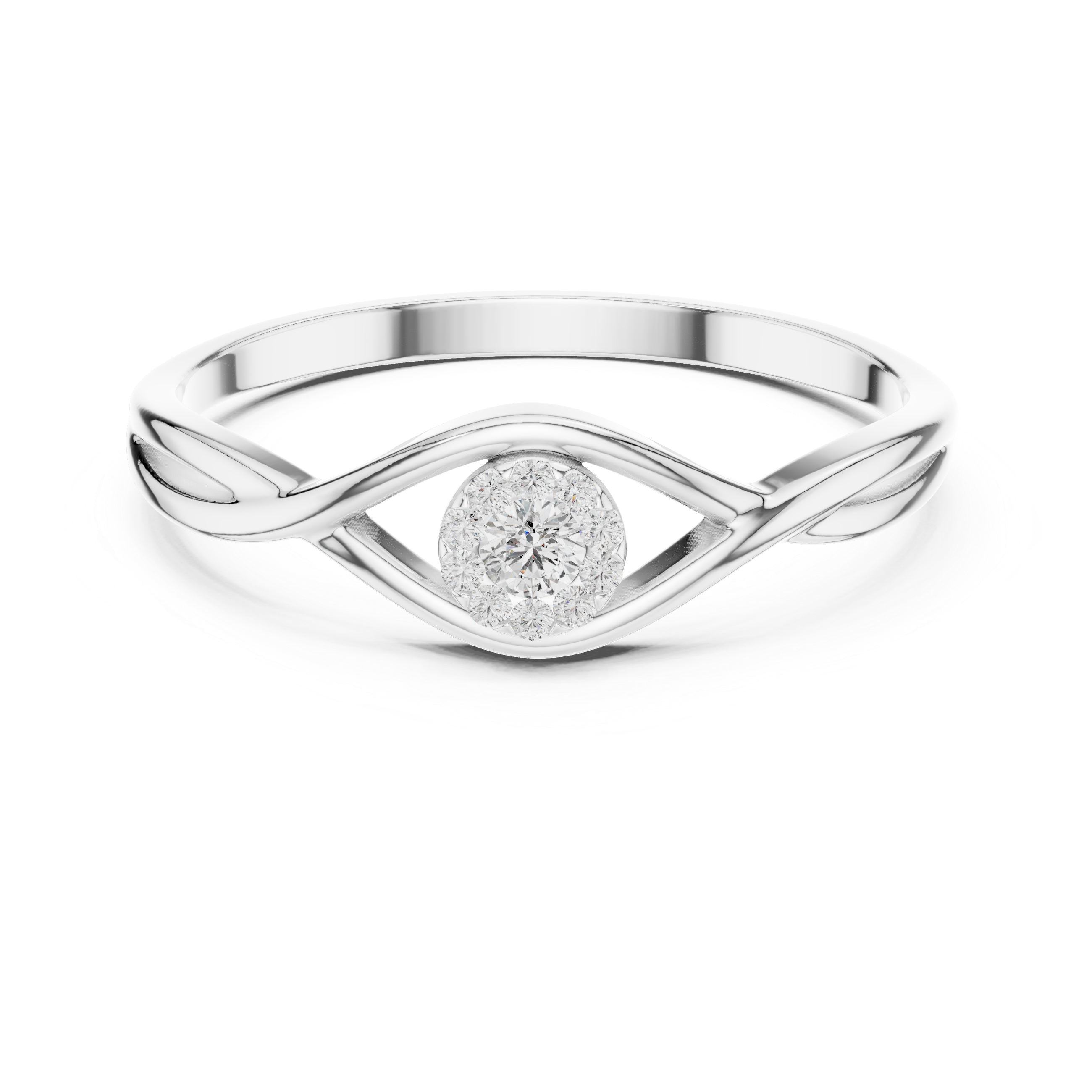twisted infinity frame ring for woman