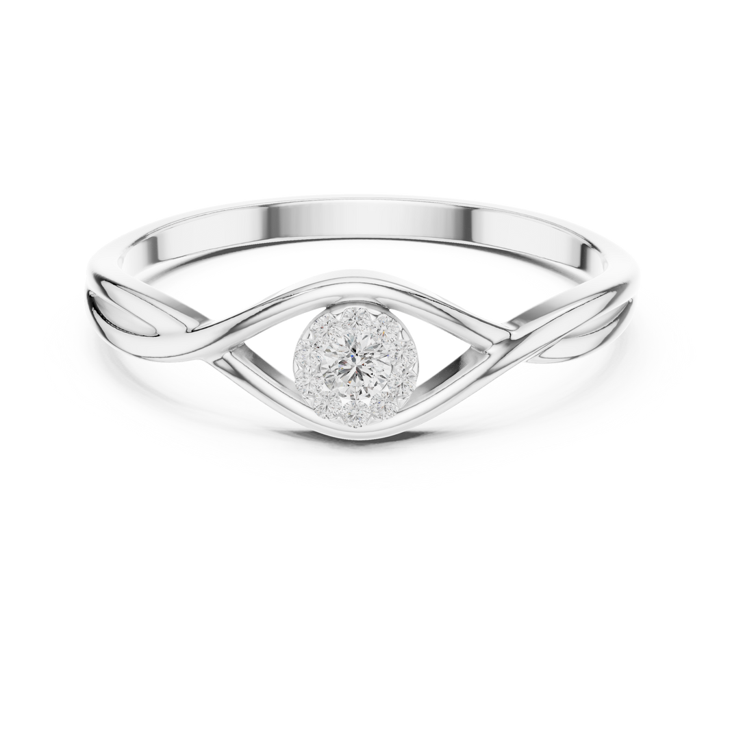 twisted infinity frame ring for woman