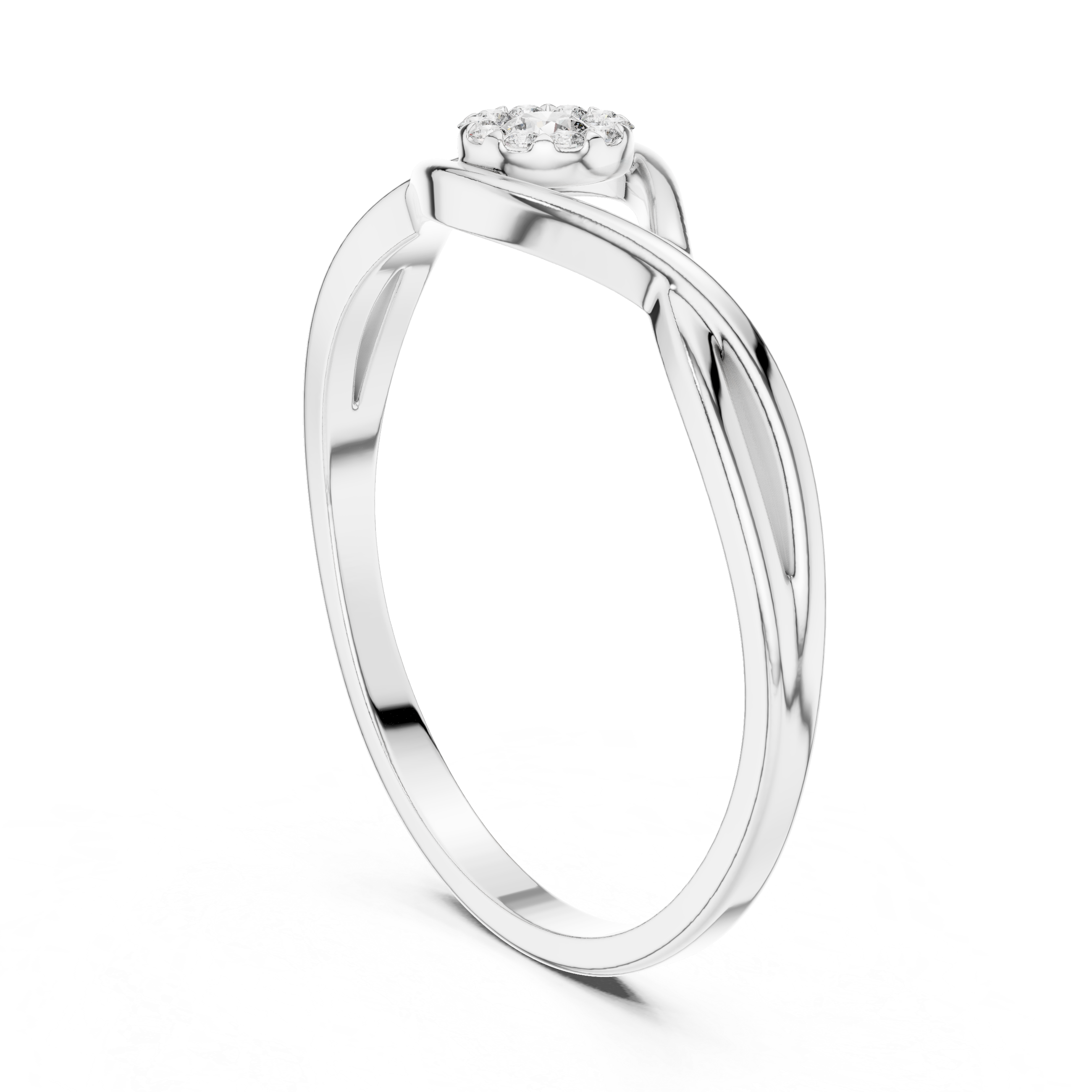 twisted infinity frame ring for woman