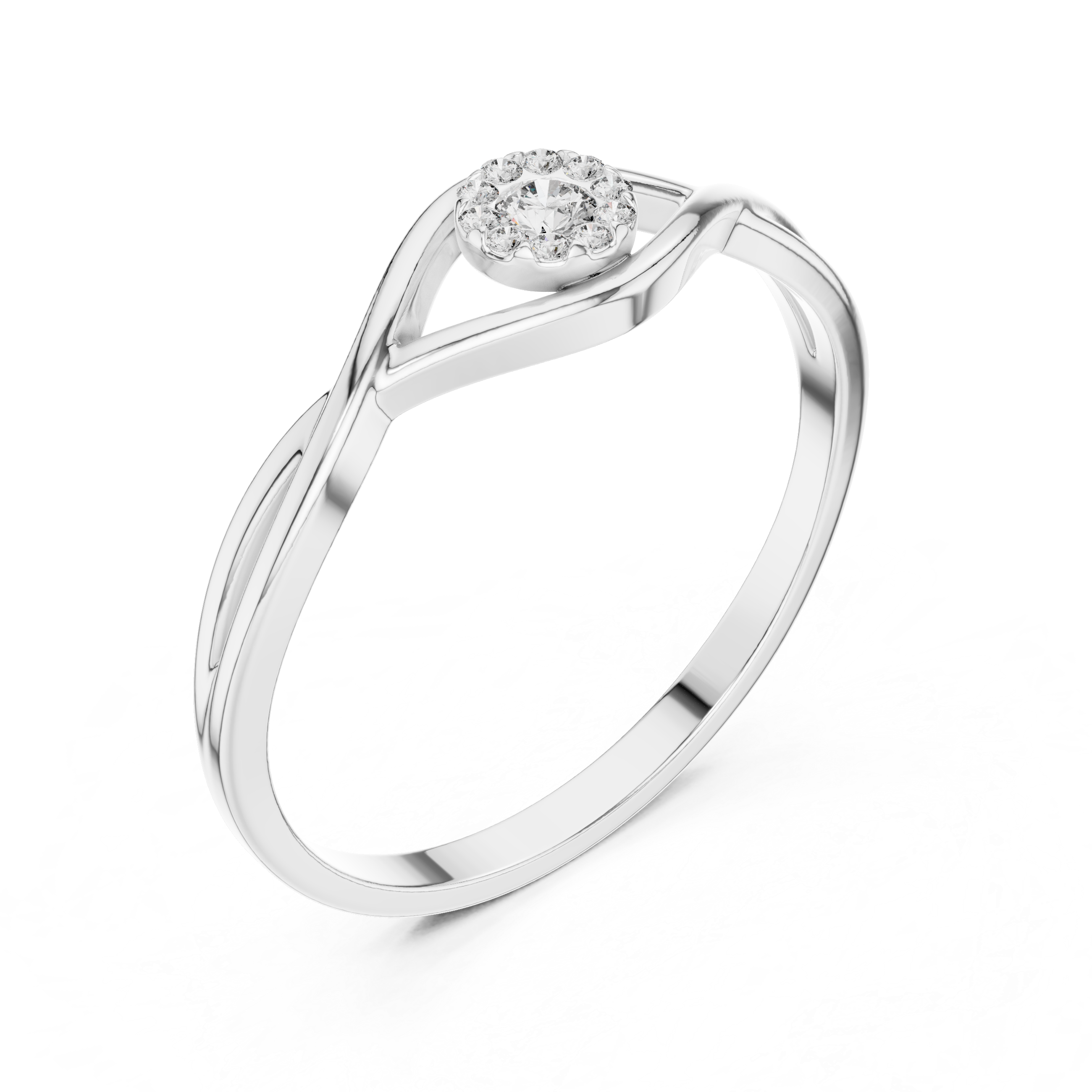 twisted infinity frame ring for woman