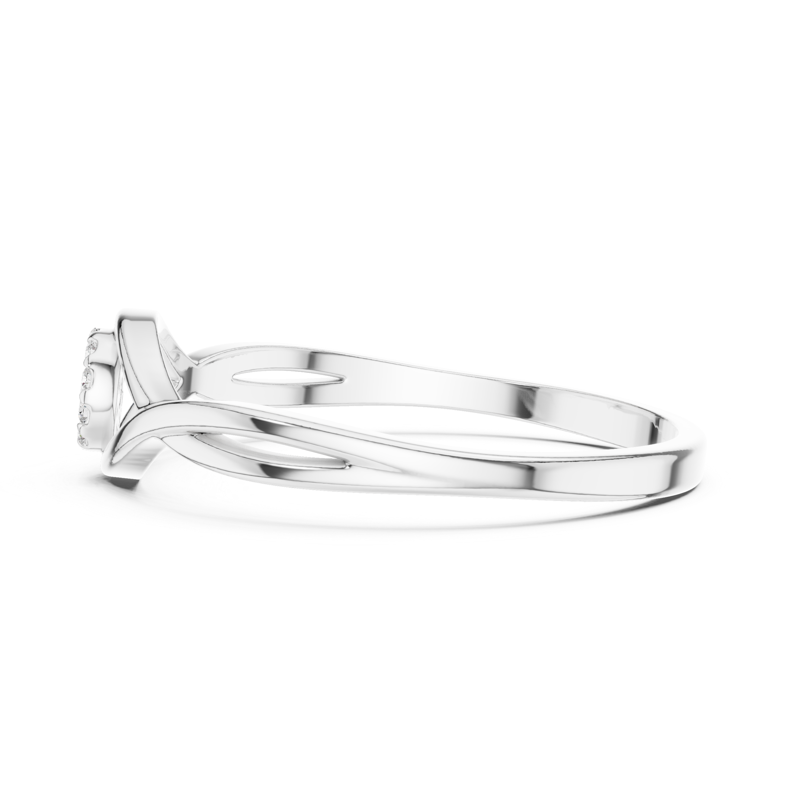 twisted infinity frame ring for woman