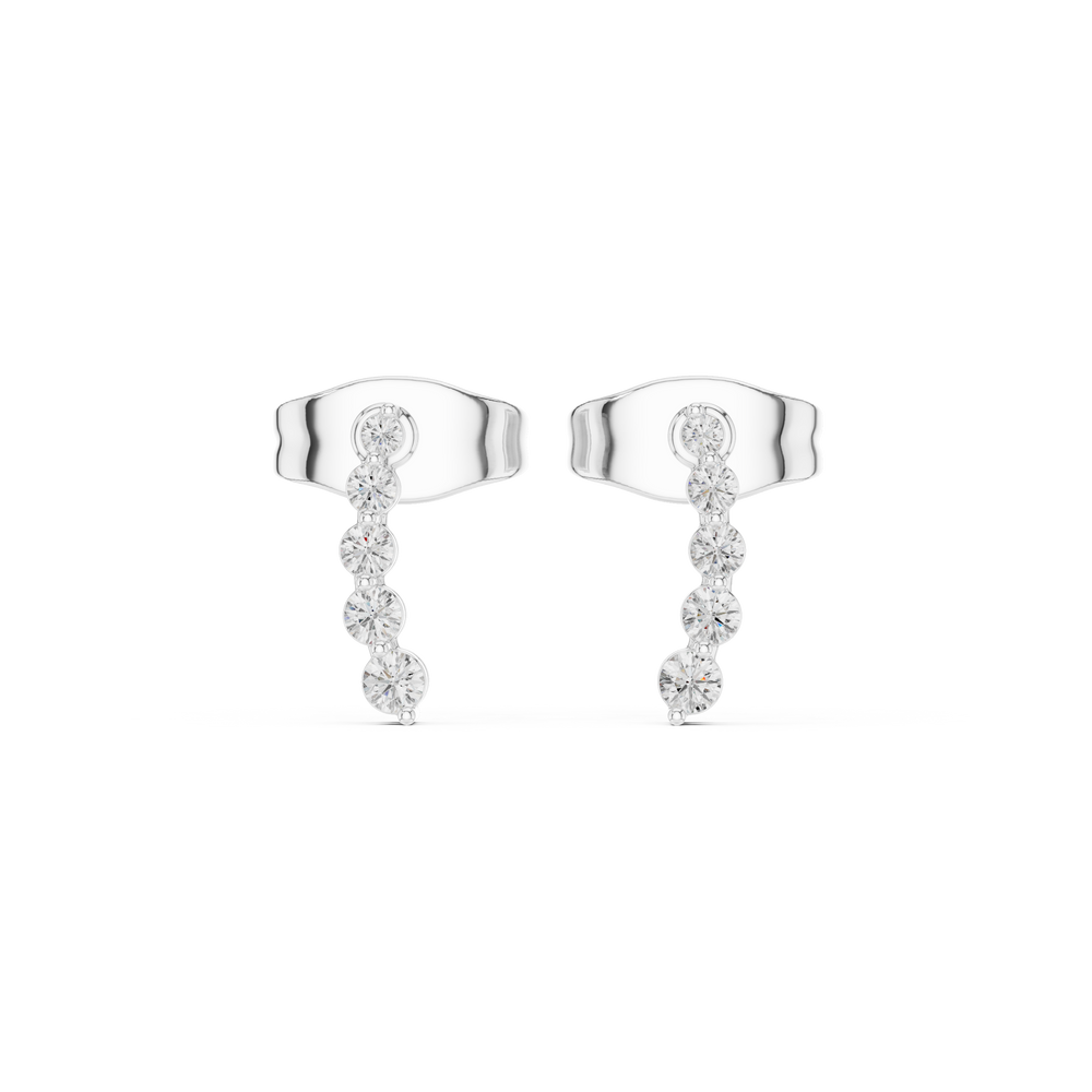 zara drop earrings for women with graduating stone line